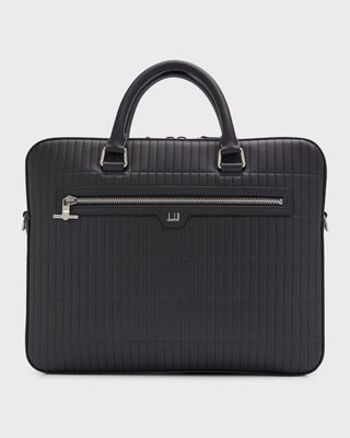 Men's Quilted Leather Briefcase