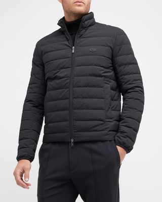 Men's Quilted Nylon Down Puffer Jacket