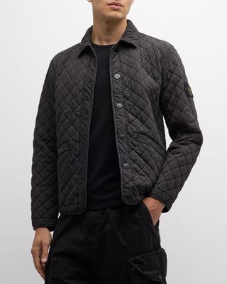 Men's Quilted Snap-Front Jacket