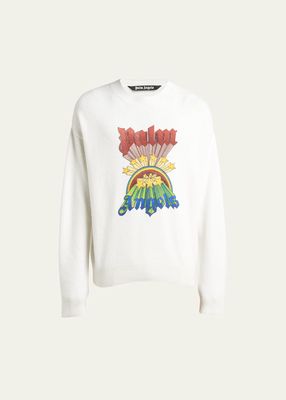 Men's Rainbow Logo Wool-Blend Sweater