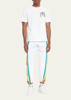 Men's Rainbow Side-Stripe Track Pants