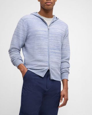 Men's Ravello Melange Hooded Full-Zip Sweater