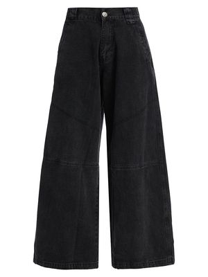 Men's Raver Wide-Leg Jeans - Washed Black - Size Medium