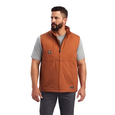 Men's Rebar DuraCanvas Vest in Copper, Size: Large_Tall by Ariat