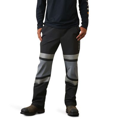Men's Rebar DuraStretch Pull-On Straight Pant in Black, Size: Small Regular by Ariat