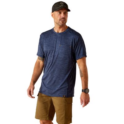 Men's Rebar Evolution Athletic Fit T-Shirt in Navy