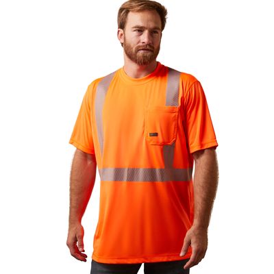 Men's Rebar Hi-Vis ANSI T-Shirt in Orange
