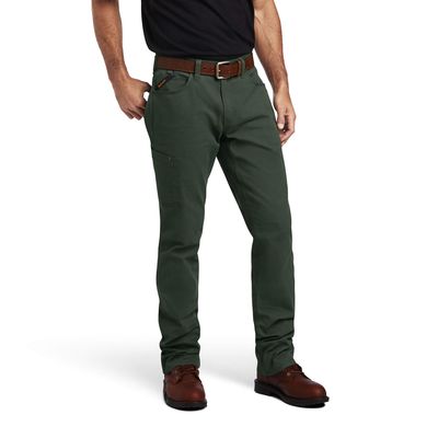 Men's Rebar M4 Low Rise DuraStretch Made Tough Stackable Straight Leg Pant in Deep Forest, Size: 28 X 30 by Ariat