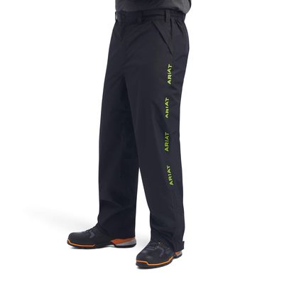 Men's Rebar Stormshell Waterproof Pant in Black, Size: Small Regular by Ariat