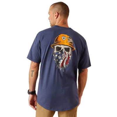 Men's Rebar Workman Born For This T-Shirt in Navy Heather Usa