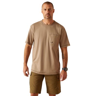 Men's Rebar Workman T-Shirt in Brindle Heather Cotton