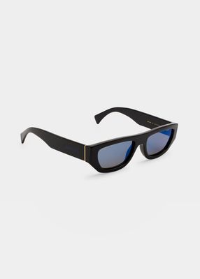 Men's Rectangle Full-Rim Sunglasses