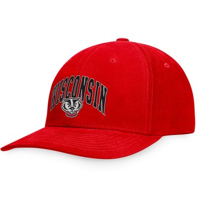 Men's Red Wisconsin Badgers Hammer Adjustable Hat