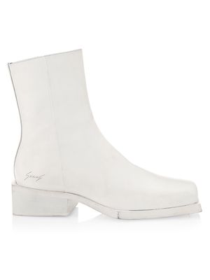 Men's Reese Block-Heel Boots - White - Size 6 - White - Size 6
