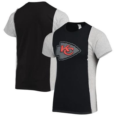 Men's Refried Apparel Black/Heathered Gray Kansas City Chiefs Sustainable Split T-Shirt
