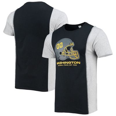 Men's Refried Apparel Black/Heathered Gray Washington Football Team Sustainable Split T-Shirt