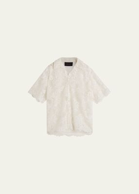 Men's Relaxed Corded Lace Camp Shirt