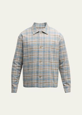 Men's Relaxed Plaid Overshirt