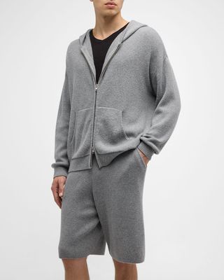 Men's Relaxed Wool-Blend Zip Hoodie