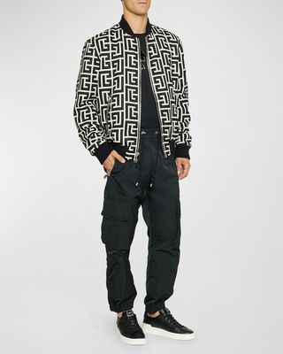 Men's Reverse Macro Monogram Bomber Jacket