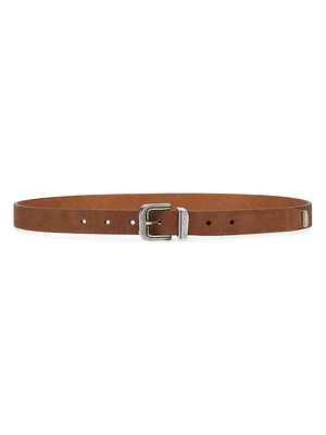 Men's Reversed Leather Belt - Brown - Size 40