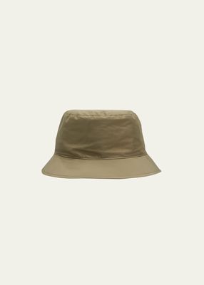 Men's Reversible Nylon Bucket Hat with Pouch