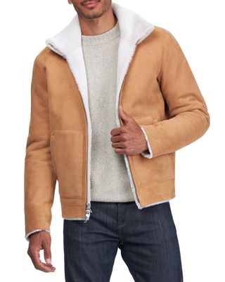 Men's Reversible Shearling Lamb Bomber Jacket