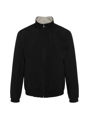 Men's Reversible Zip Jacket - Black Light Beige - Size XL