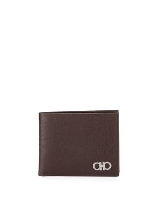 Men's Revival Gancini Bi-Fold Leather Wallet, Brown