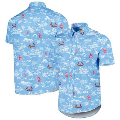 Men's Reyn Spooner Light Blue St. Louis Cardinals Kekai Performance Button-Up Shirt