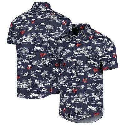 Men's Reyn Spooner Navy Minnesota Twins Kekai Performance Button-Up Shirt