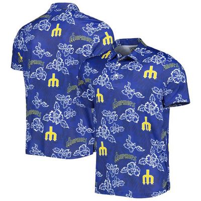 Men's Reyn Spooner Navy Seattle Mariners Cooperstown Collection Puamana Print Polo