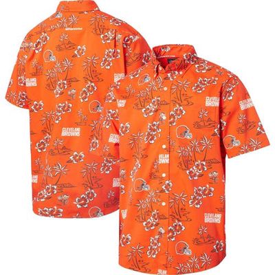 Men's Reyn Spooner Orange Cleveland Browns Kekai Button-Up Shirt