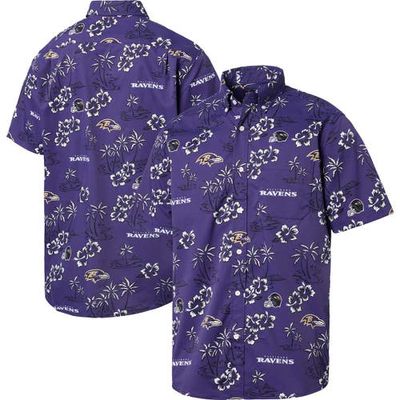 Men's Reyn Spooner Purple Baltimore Ravens Kekai Button-Up Shirt