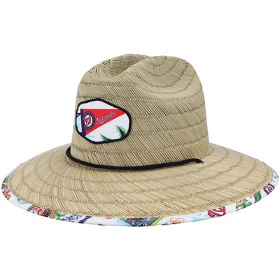 Men's Reyn Spooner Washington Nationals Logo Straw Hat in Natural