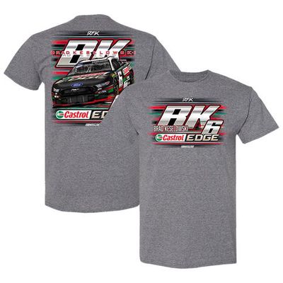 Men's RFK Racing Heather Gray Brad Keselowski Castrol Edge Car T-Shirt