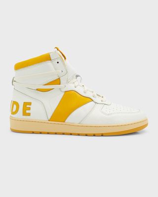 Men's Rhecess Leather High Top Sneakers