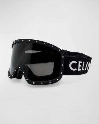 Men's Rhinestone Acetate Ski Goggles