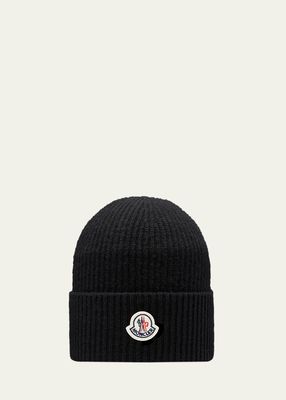 Men's Ribbed Wool-Cashmere Beanie