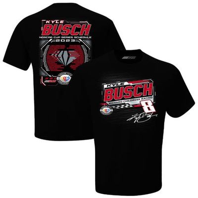 Men's Richard Childress Racing Team Collection Black Kyle Busch 2023 NASCAR Cup Series Schedule T-Shirt