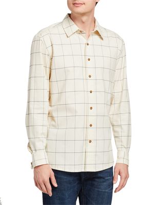 Men's Richmond Grid-Pattern Dress Shirt