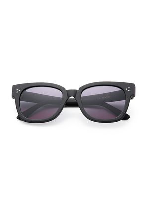 Men's Ricky 50MM Squared Rectangle Sunglasses - Black - Black