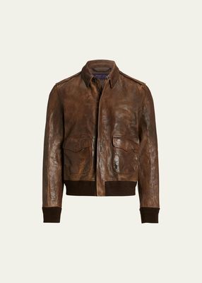 Men's Ridley Leather Bomber Jacket
