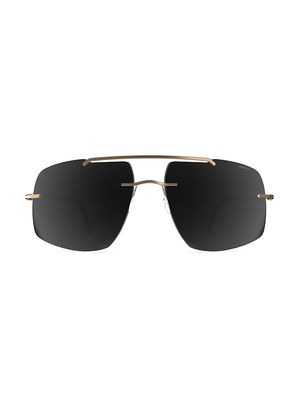 Men's Rimless 61MM Bogatell Sunglasses - Gold - Gold