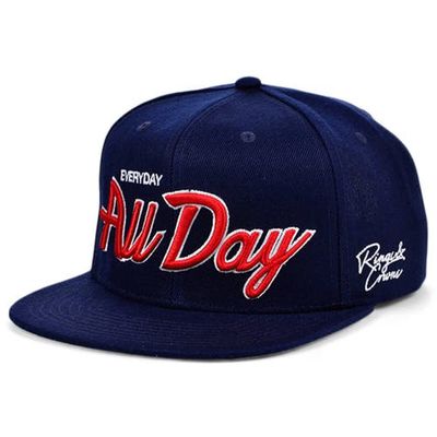 Men's Rings & Crwns Navy/Red All Day Everyday Script Snapback Hat