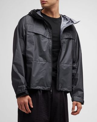 Men's Ripstop Nylon Hooded Jacket