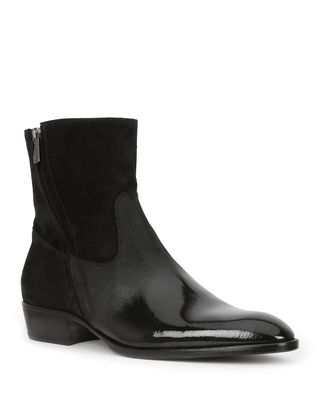 Men's Risoli Leather Zip-Up Ankle Boots