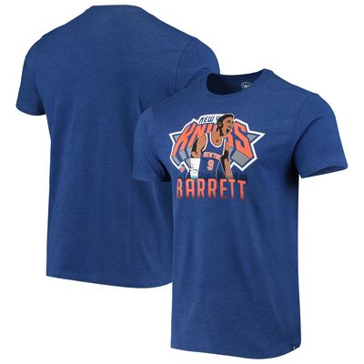 Men's RJ Barrett Heathered Blue New York Knicks Player Graphic T-Shirt