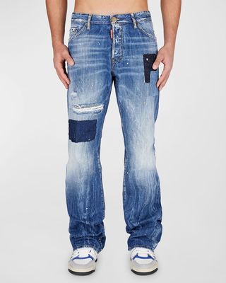 Men's Roadie Patched Relaxed-Fit Jeans