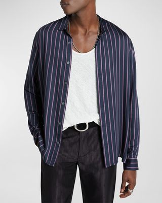 Men's Rodney Striped Button-Down Shirt